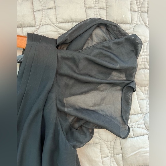 David's Bridal One Shoulder Mesh w/ Bea - Picture 7 of 16